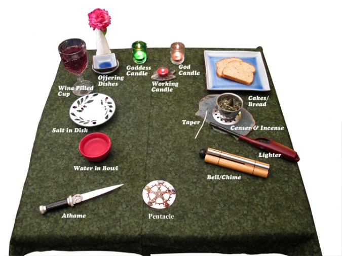 An Example of a Wiccan Altar